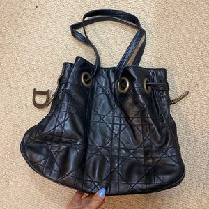 Authentic  Dior Cannage Quilted Leather Tot…